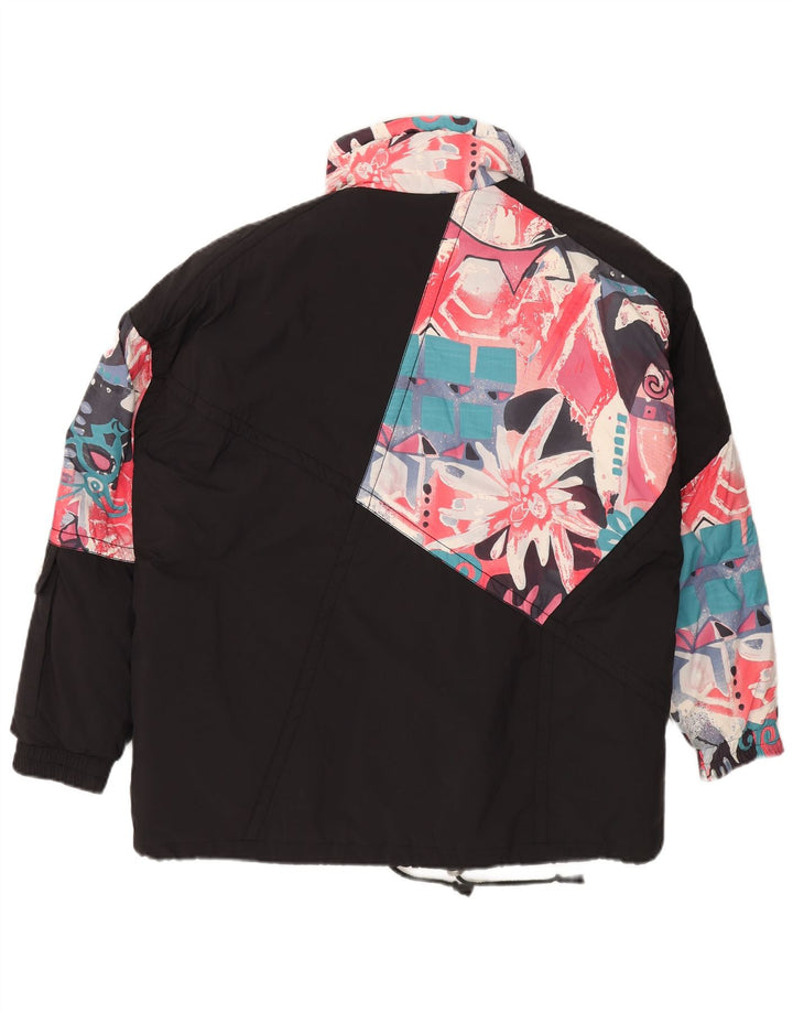 MAIER Γυναικείο Oversized Windbreaker Jacket UK 14 Large Black Floral