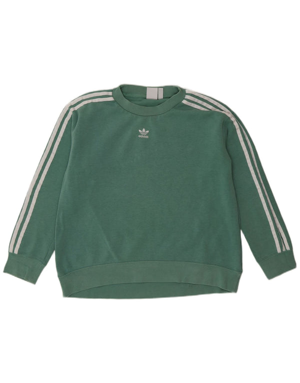 Γυναικείο φούτερ Adidas Oversized Jumper UK 8 Μικρό πράσινο βαμβακερό
