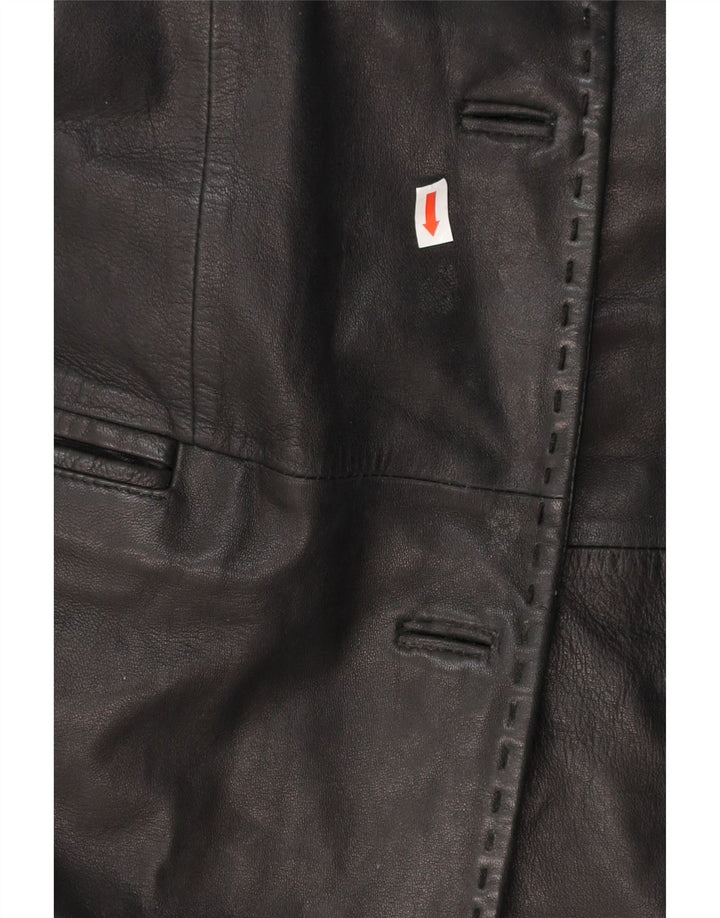 J. TAYLOR Womens Leather Coat UK 18 XL Black Leather Vintage J. Taylor and Second-Hand J. Taylor from Messina Hembry 