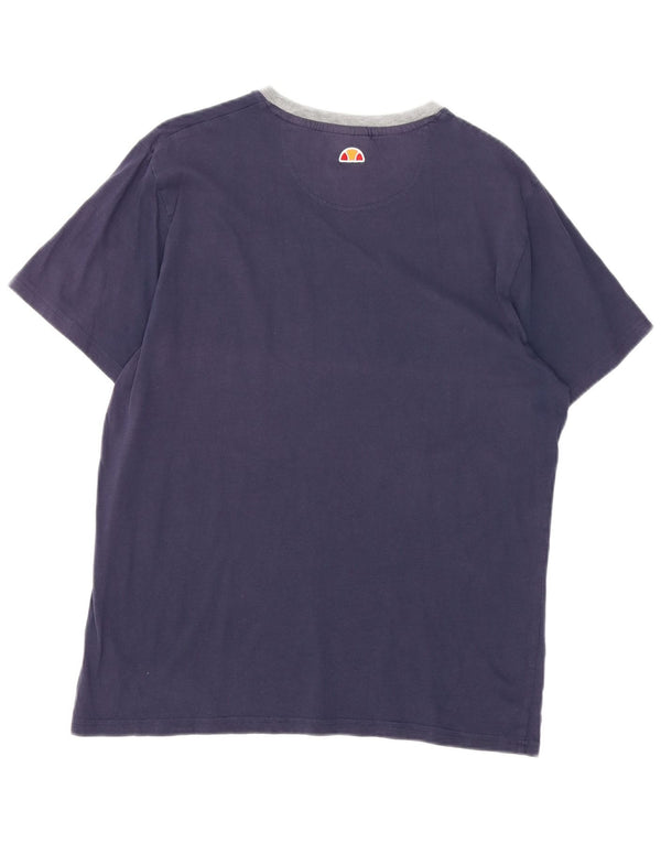 Ανδρικό γραφικό T-Shirt Ellesse Top XL Navy Blue Cotton
