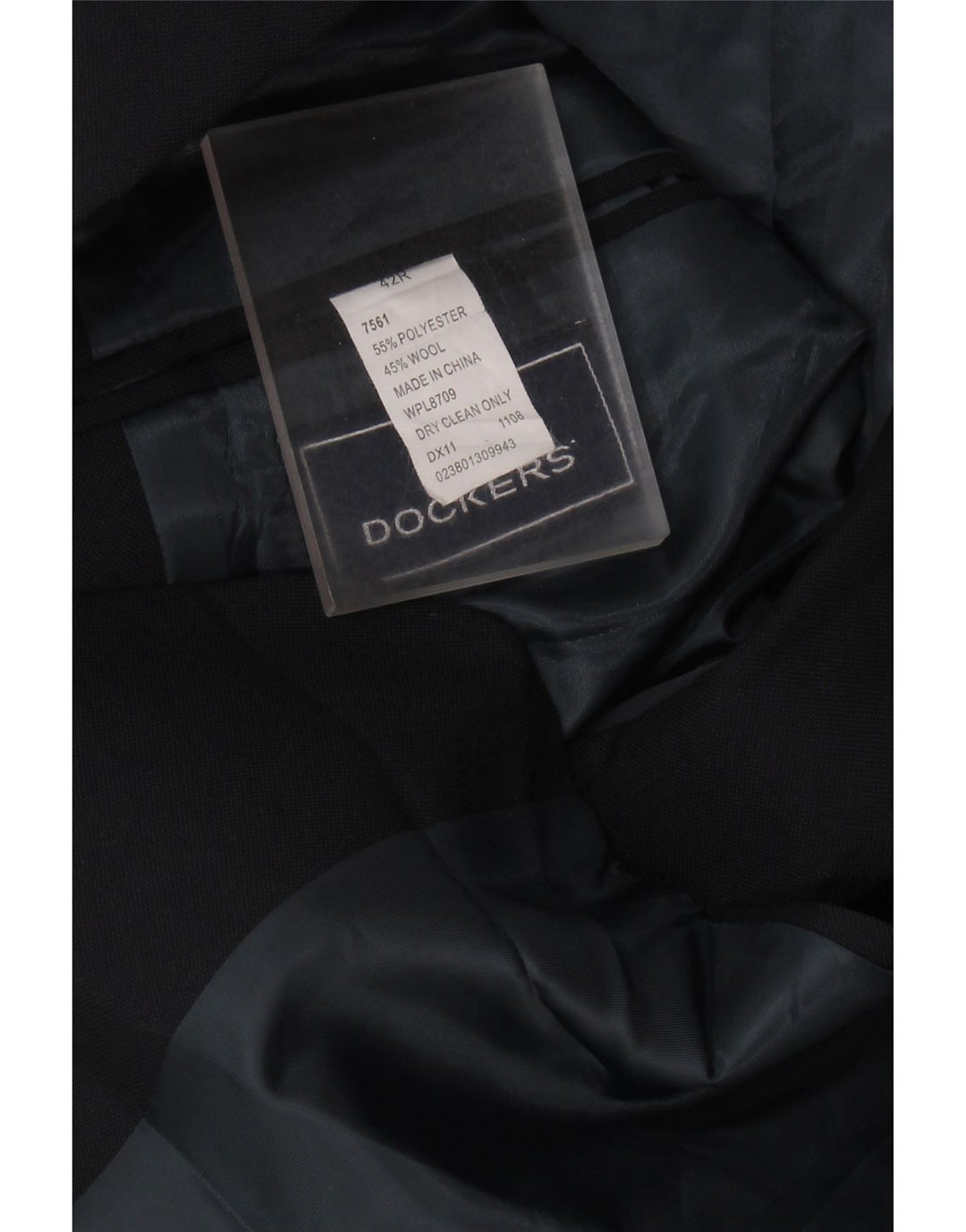 DOCKERS Ανδρικό σακάκι σακάκι με 2 κουμπιά UK 42 XL Μαύρο πολυεστέρα