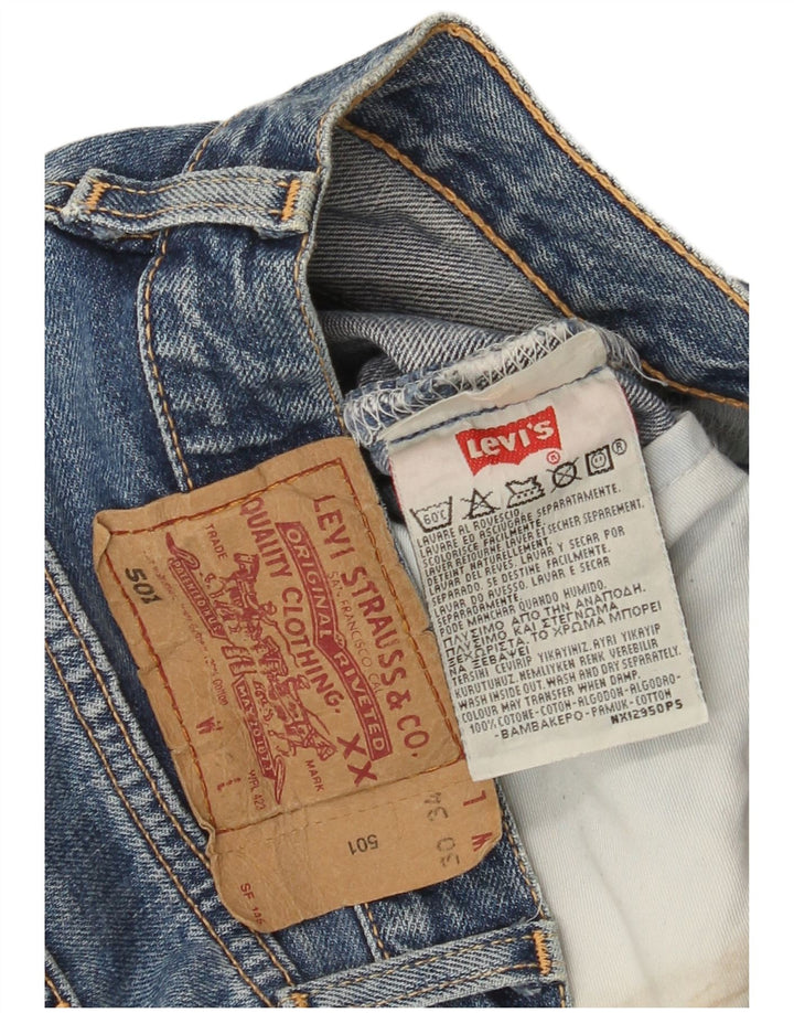 Levi's Womens 501 Straight Jeans W30 L30 Blue Cotton