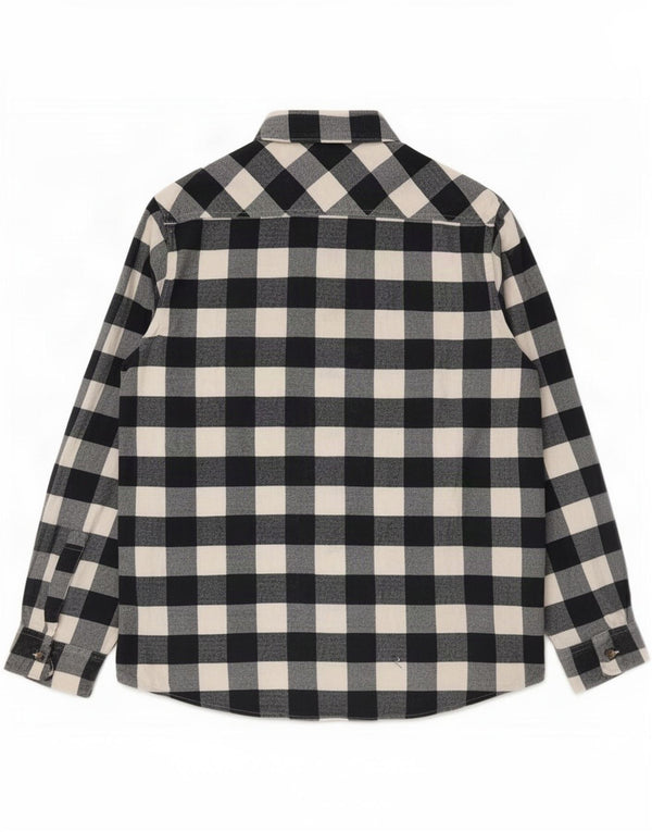 Identic ανδρικό φανελένιο πουκάμισο Large Navy Blue Gingham Cotton