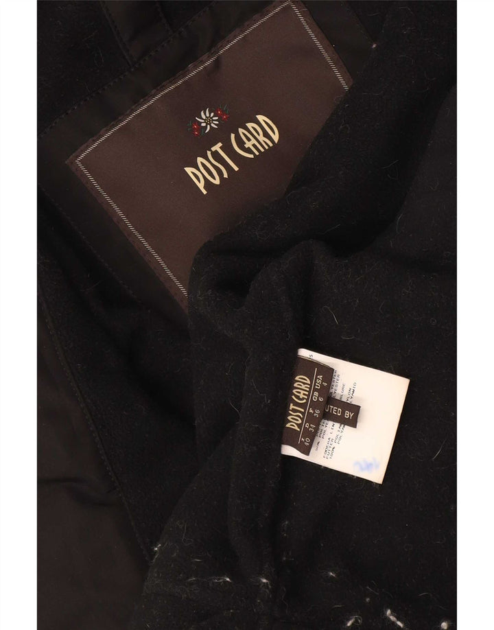Γυναικείο Bomber Jacket με κουκούλα Post Card UK 6 XS Black Polyamide