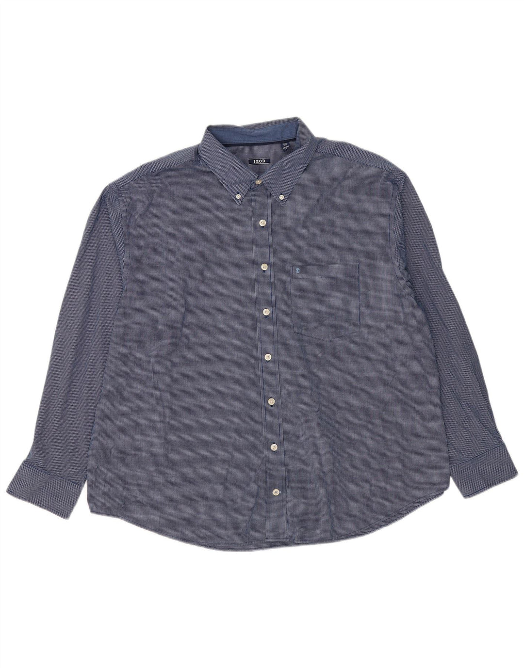 Ανδρικό πουκάμισο Izod Loose Fit 2XL Blue Check Cotton Classic
