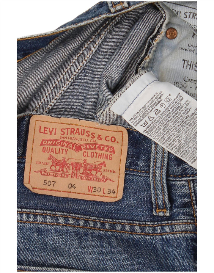 Γυναικείο σορτς Levi's 507 τζιν W30 μεσαίο μπλε βαμβακερό