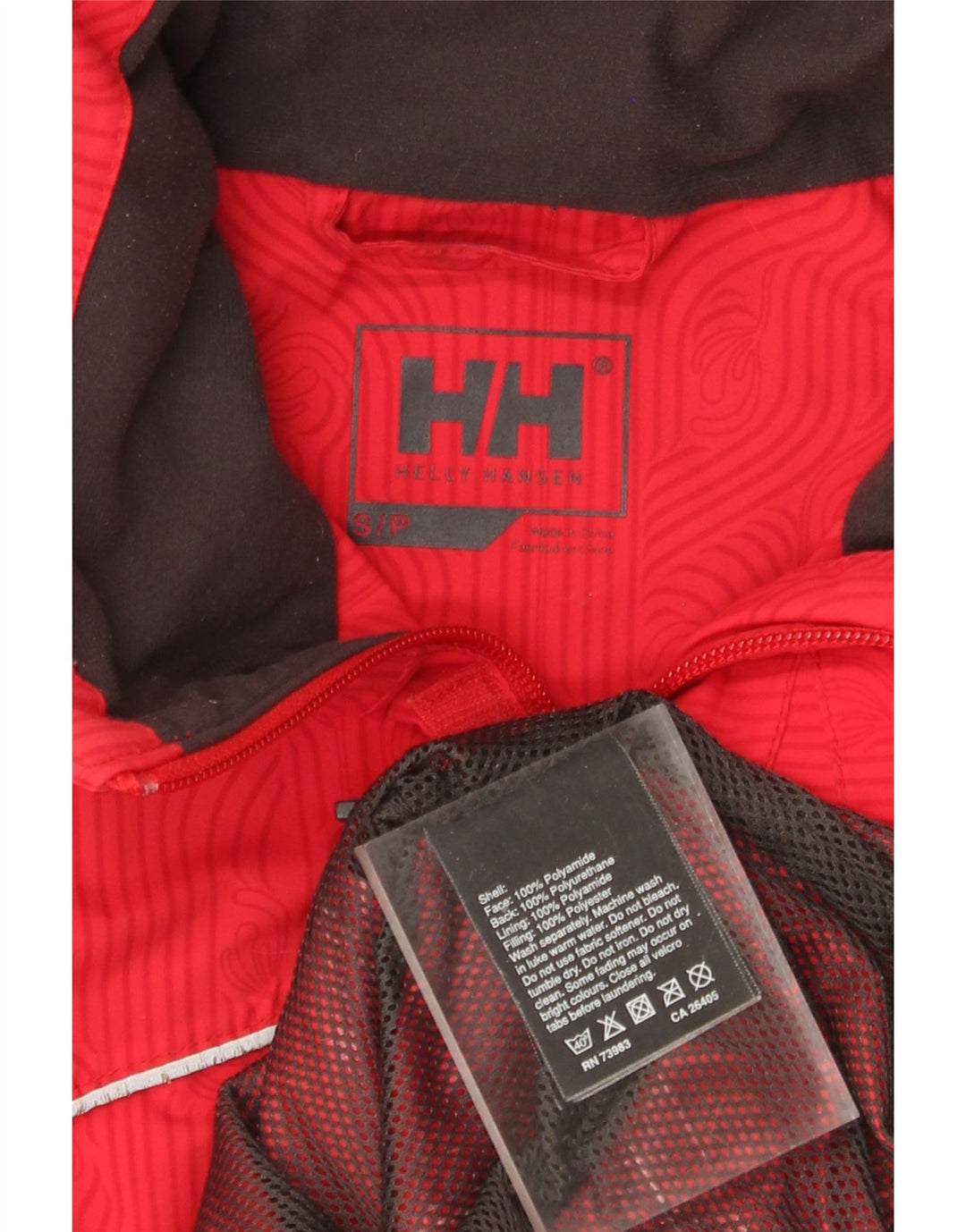 Helly Hansen Ανδρικό μπουφάν βροχής με κουκούλα UK 36 Small Red Polyamide