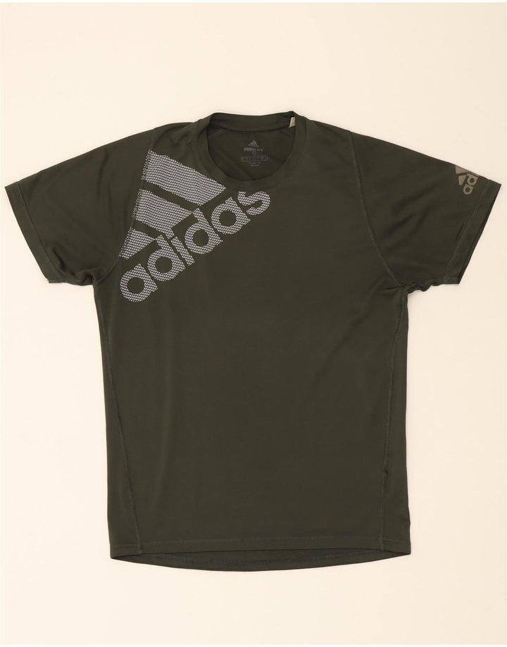 ADIDAS Mens Climalite Graphic T-Shirt Top Small Grey Polyester Vintage Adidas and Second-Hand Adidas from Messina Hembry 