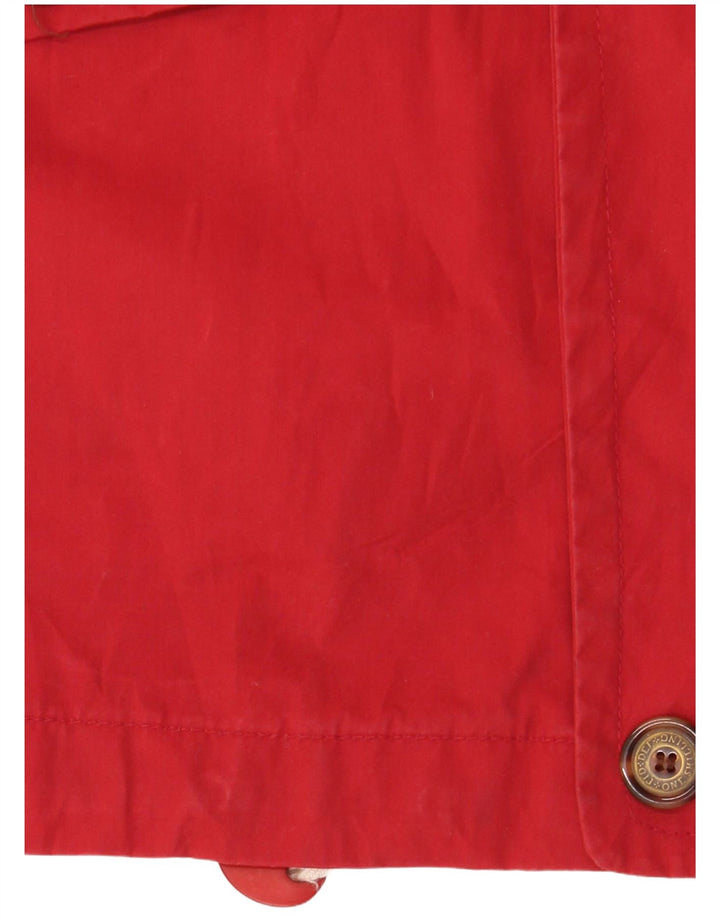 Vintage Ανδρική κουκούλα Loose Fit Utility Jacket UK 36 Small Red Polyester