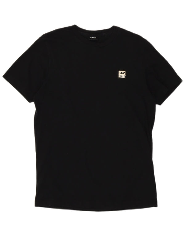 Diesel Γυναικείο T-Shirt Top UK 12 Medium Black Cotton