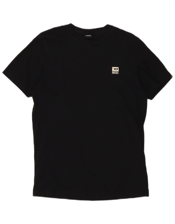 Diesel Γυναικείο T-Shirt Top UK 12 Medium Black Cotton