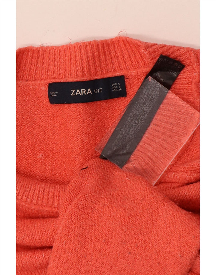 Zara γυναικείο πουλόβερ με λαιμό σκακιέρα UK 10 Small Polyester