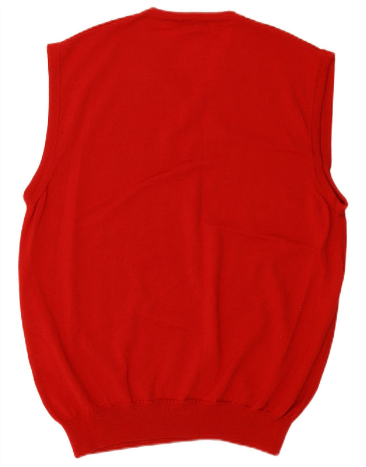 Vintage ανδρικό γιλέκο Tank Top EU 48 Μεσαίο κόκκινο μαλλί