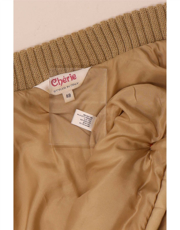 cherie Γυναικείο Bomber Jacket IT 48 XL Beige Silk