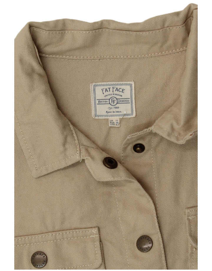 FAT FACE Γυναικείο πουκάμισο Oversized UK 10 Small Beige βαμβακερό