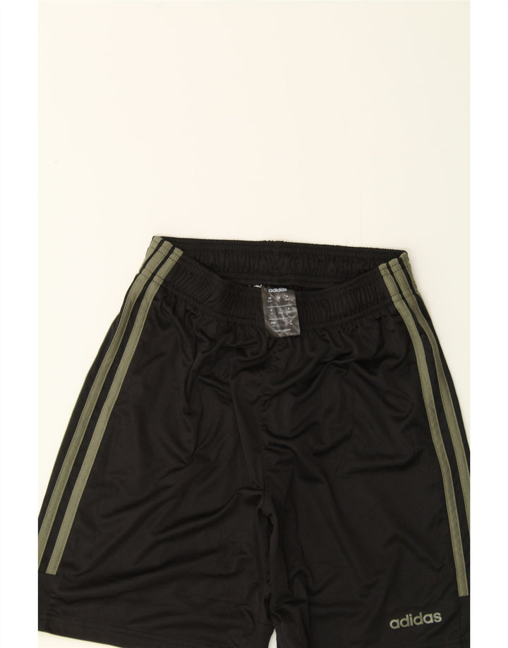 ADIDAS Boys Climalite Sport Shorts 13-14 Years  Black Polyester Vintage Adidas and Second-Hand Adidas from Messina Hembry 