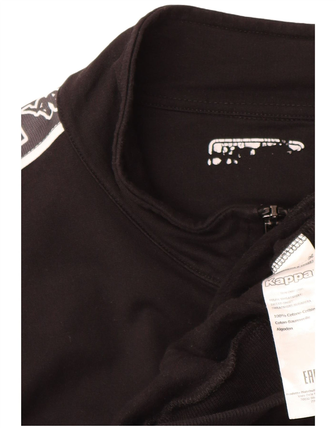 Ανδρική φόρμα γραφική Kappa Top Jacket μεγάλο μαύρο βαμβακερό