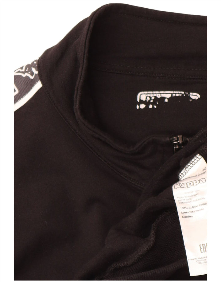Ανδρική φόρμα γραφική Kappa Top Jacket μεγάλο μαύρο βαμβακερό