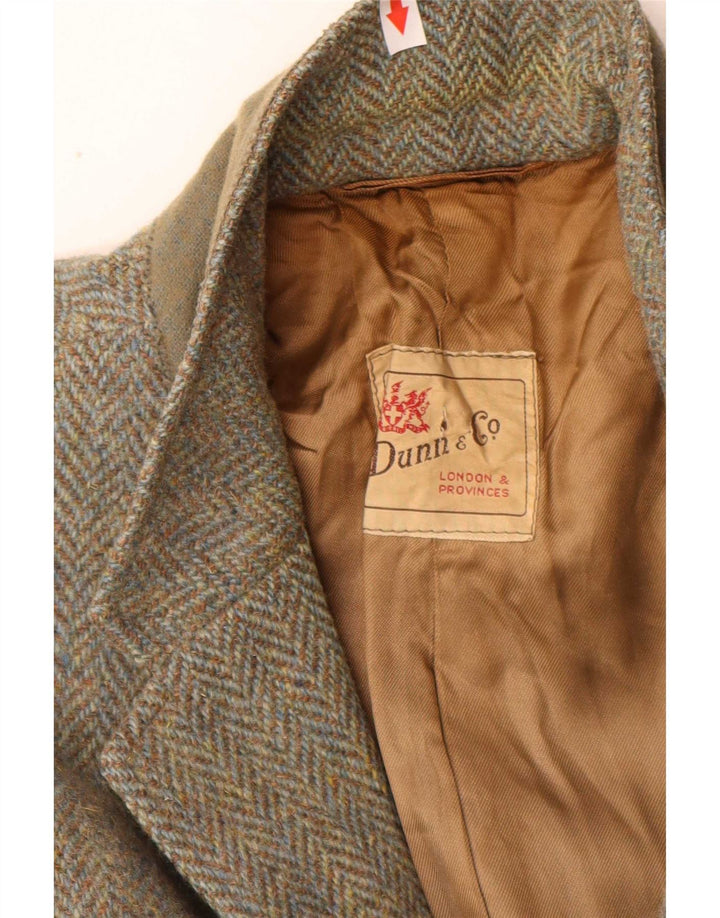 Dunn &Co Mens Harris Tweed UK 40 Large Brown μαλλί ψαροκόκαλο Classic
