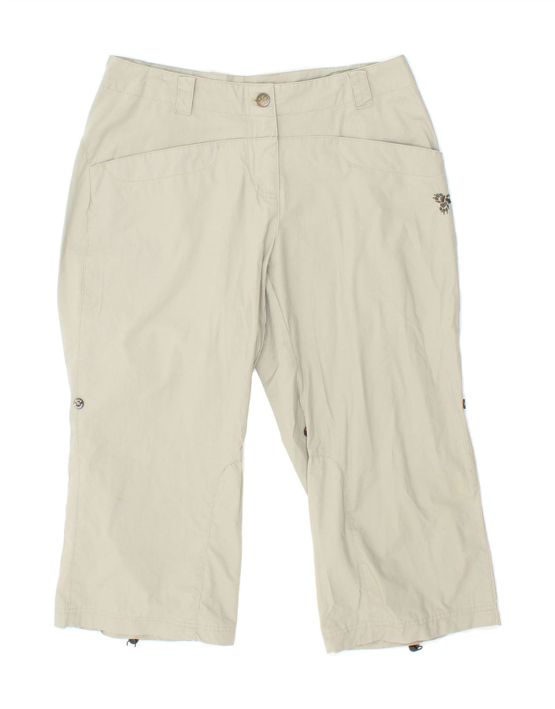 JACK WOLFSKIN Womens Hiking Capri Trousers UK 8/10 Small W28 L20 Grey Vintage Jack Wolfskin and Second-Hand Jack Wolfskin from Messina Hembry 