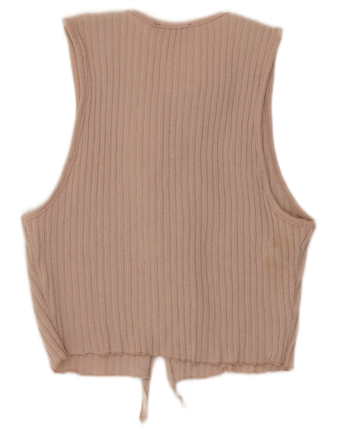 Zara Γυναικείο Αμάνικο πουκάμισο Μπλούζα UK 12 Medium Pink Polyester