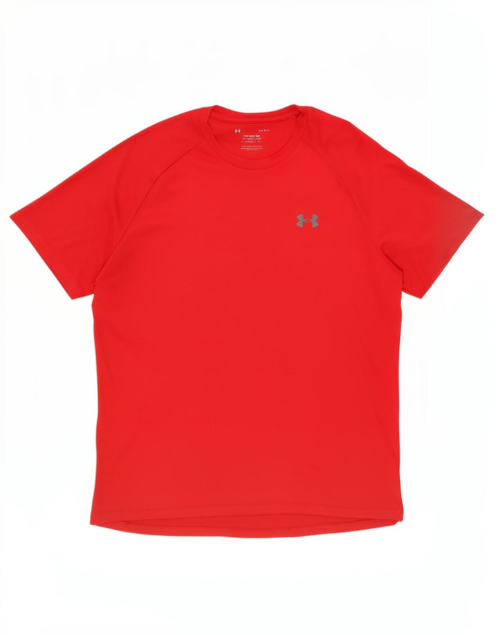 Under Armour Ανδρικό T-Shirt Top μεγάλο κόκκινο πολυεστερικό αθλητικό
