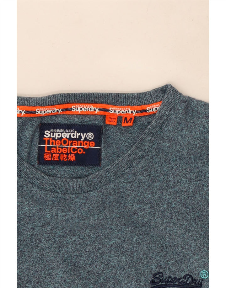 Ανδρικό T-Shirt Superdry Μπλουζάκι από μεσαίο μπλε βαμβακερό