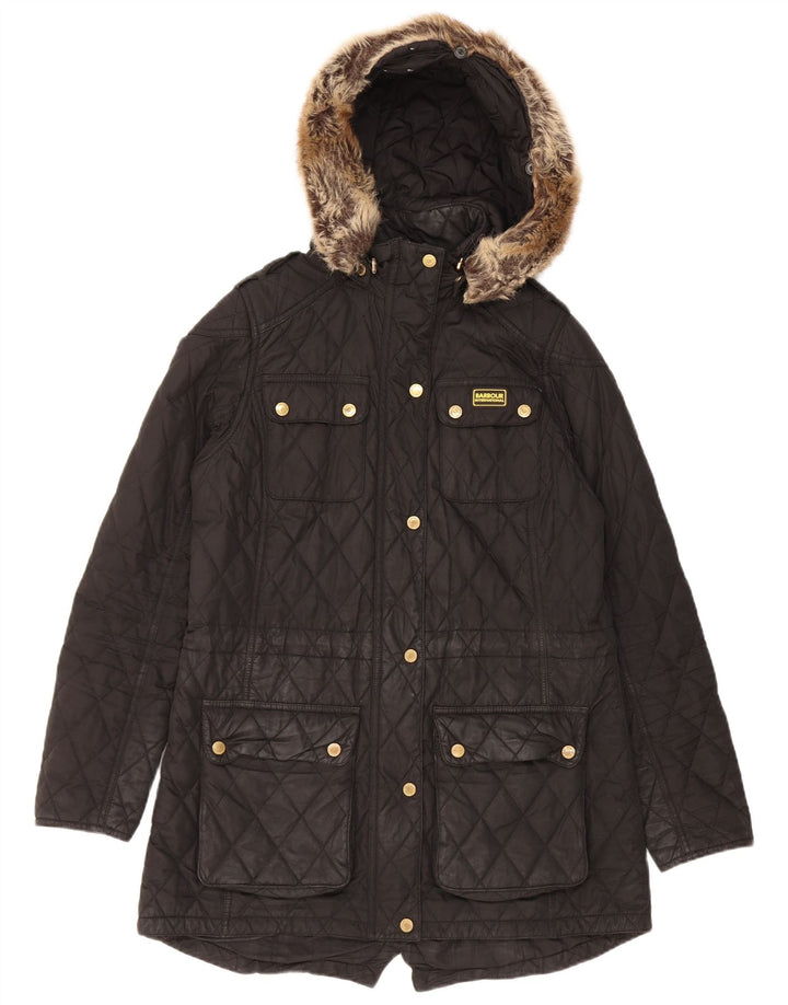 Barbour Γυναικείο Καπιτονέ Μπουφάν Parka UK 12 Μεσαίο Μαύρο