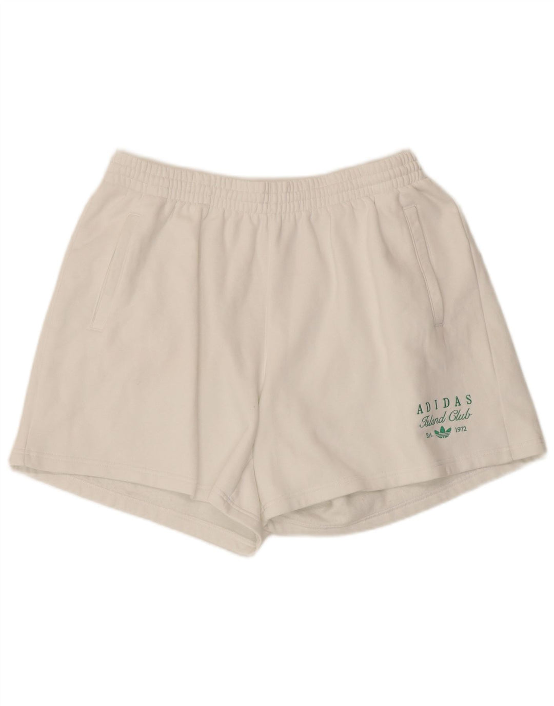 Γυναικείο αθλητικό σορτς ADIDAS UK 20/22 XL Λευκό βαμβακερό