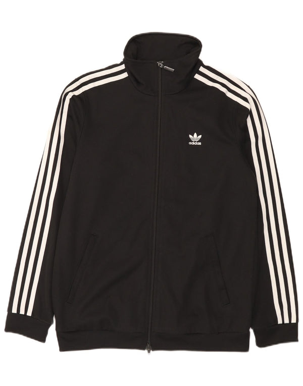 Γυναικεία αθλητική φόρμα Adidas Top Jacket UK 10 Small Black Cotton