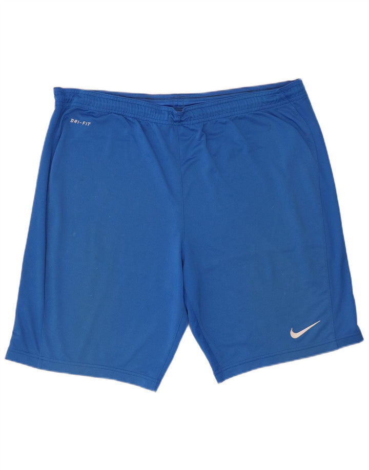 Ανδρικό αθλητικό σορτς Nike Dri Fit με μεγάλο μπλε πολυεστέρα