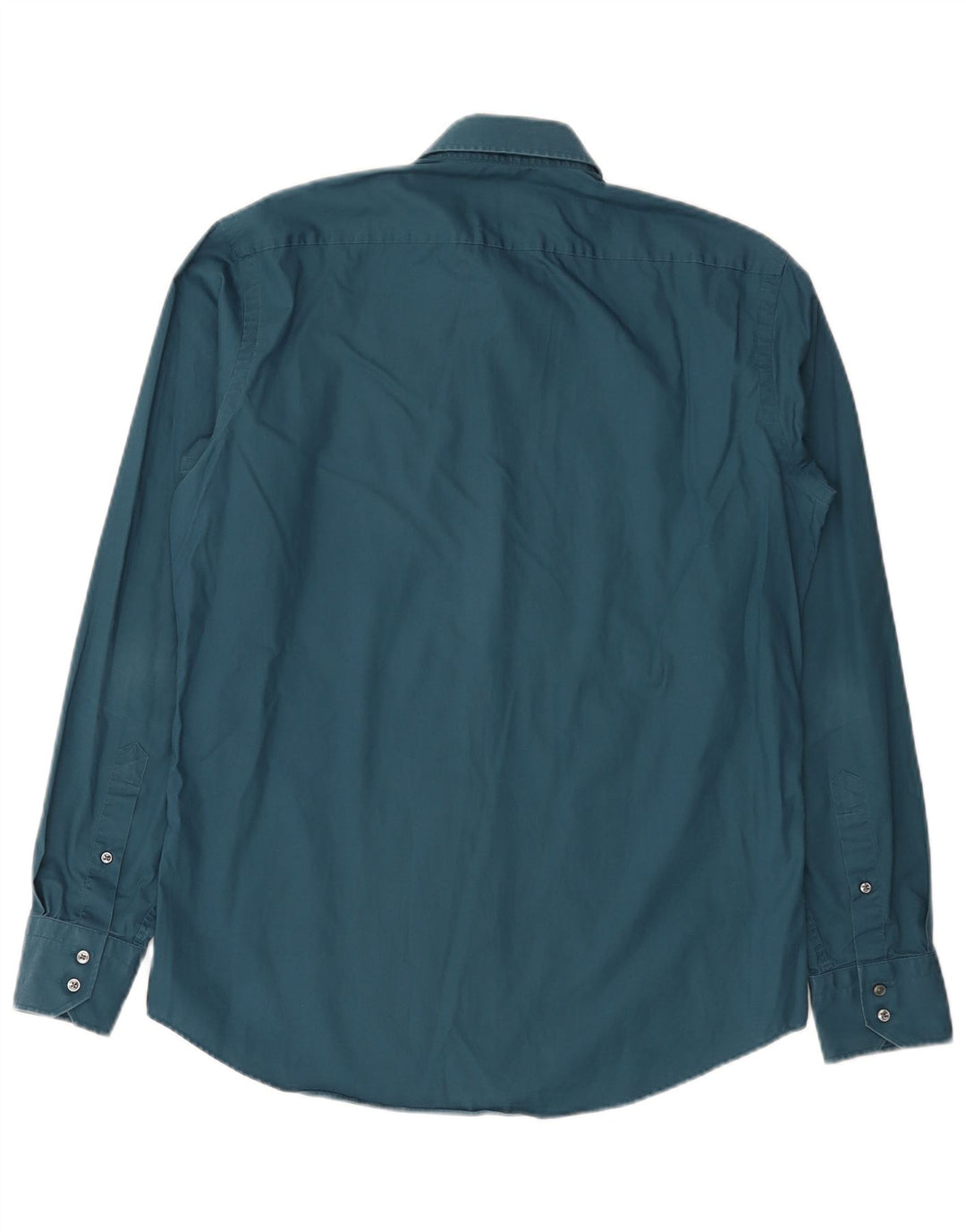Ανδρικό πουκάμισο Hugo Boss Regular Fit Μέγεθος 39 Μεσαίο μπλε βαμβακερό