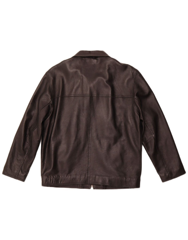 MADDOX Γυναικείο Δερμάτινο Μπουφάν UK 22 3XL Μαύρο Δερμάτινο