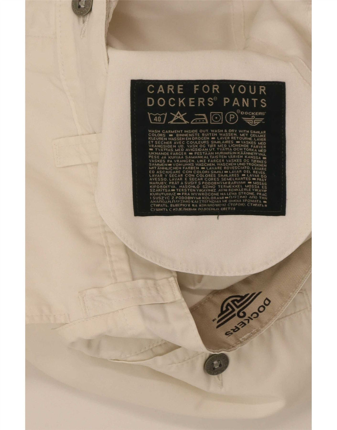 Dockers Γυναικείο ίσιο παντελόνι Capri W31 L22 Off White
