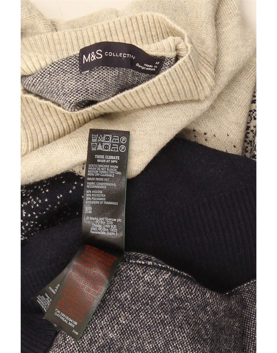 Marks & Spencer Ανδρικό πουλόβερ με λαιμόκοψη χελώνας UK 14 μεσαίο πολύχρωμο