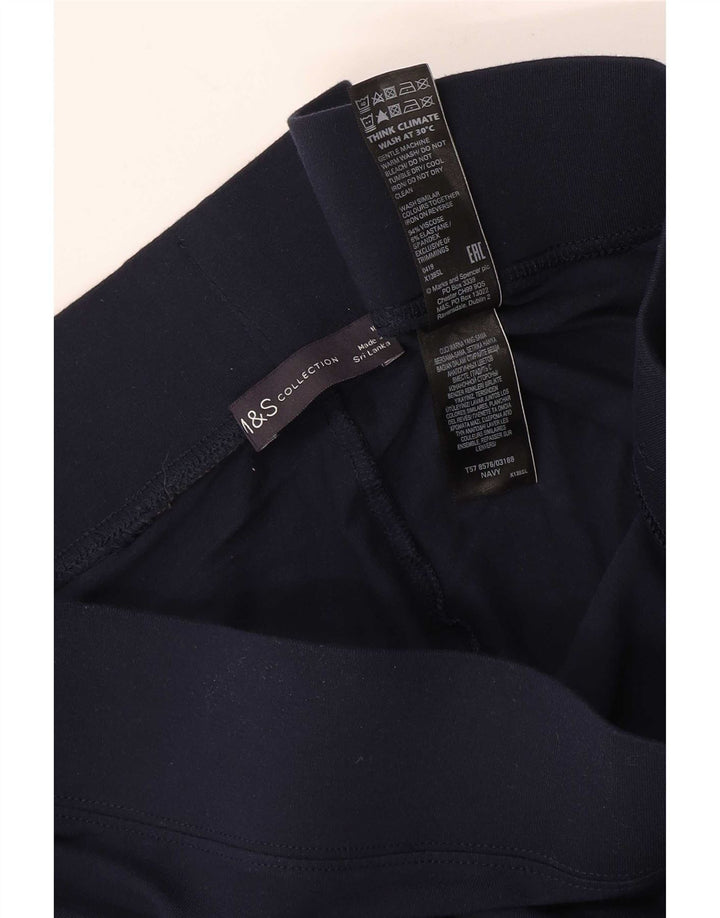 Γυναικεία κολάν Marks & Spencer UK 18 XL Navy Blue Viscose