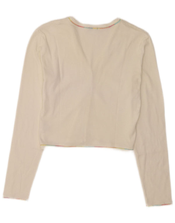Γυναικείο πουλόβερ Benetton Crop Cardigan UK 8 Small White