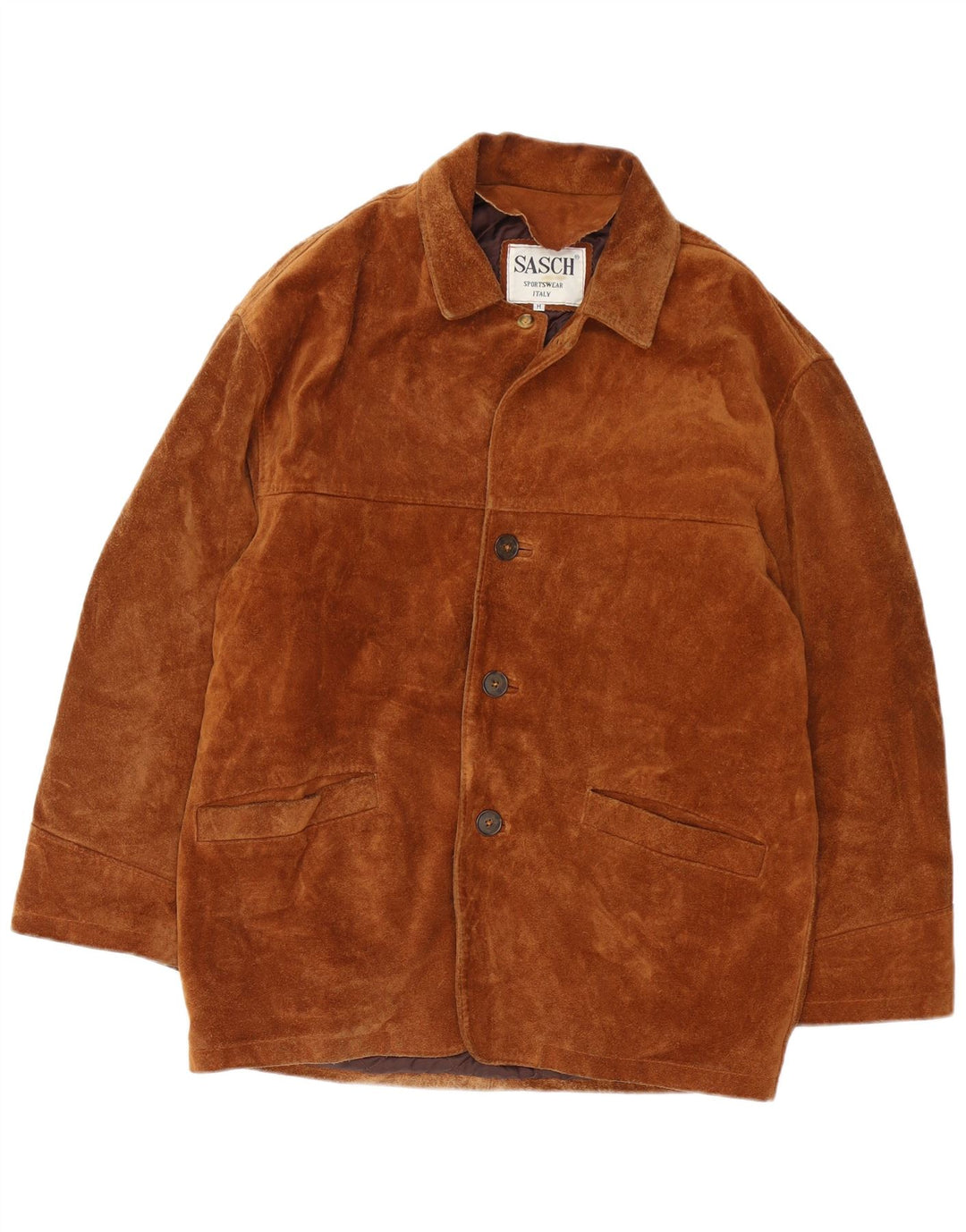 Sasch Ανδρικό Suede Jacket UK 38 Medium Brown Δερμάτινο
