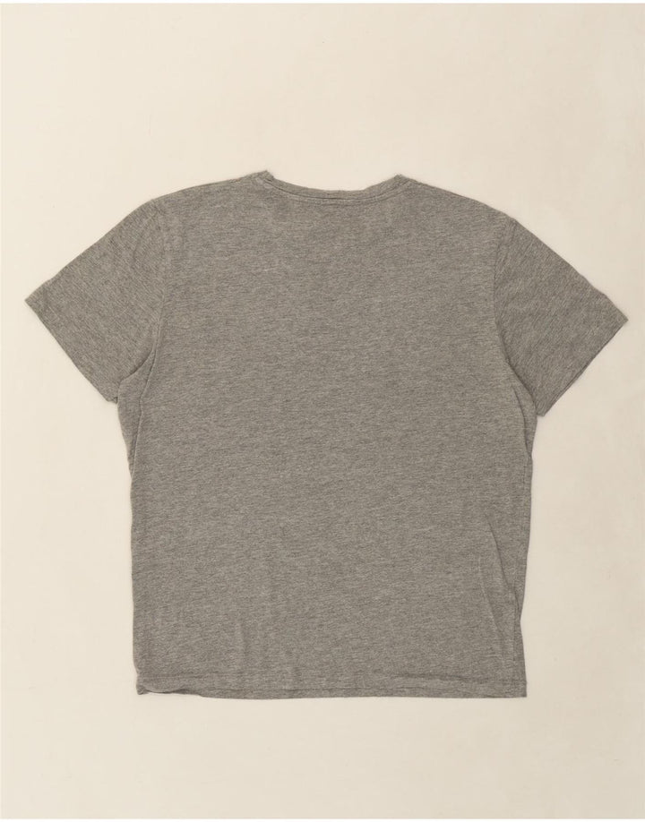 JACK & JONES Mens Graphic T-Shirt Top Medium Grey Christmas Vintage Jack & Jones and Second-Hand Jack & Jones from Messina Hembry 