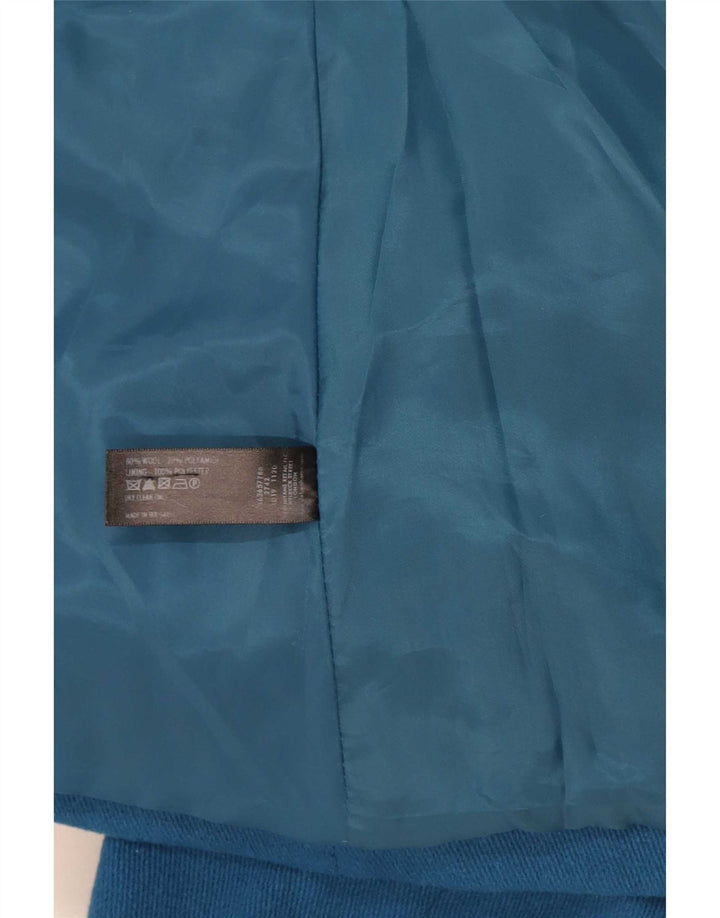 John Rocha Γυναικείο Παλτό μπιζελιού UK 22 3XL Μπλε μαλλί