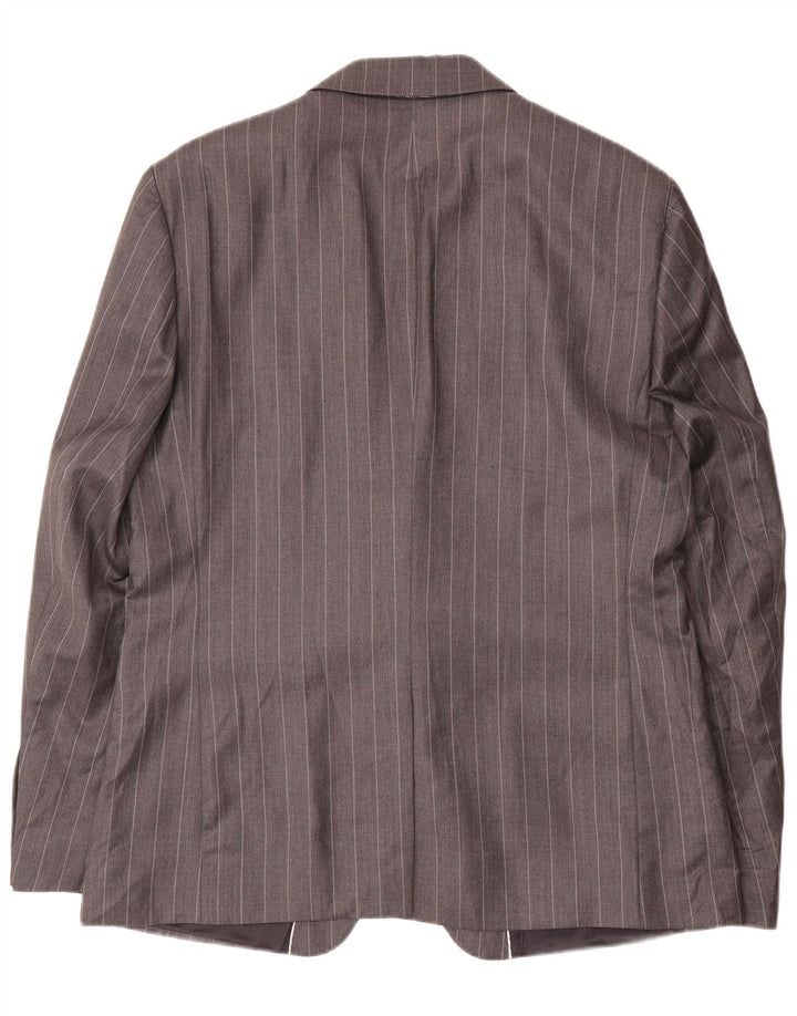 Zara Ανδρικό τζάκετ μπλέιζερ με 1 κουμπί EU 54 XL Γκρι ριγέ