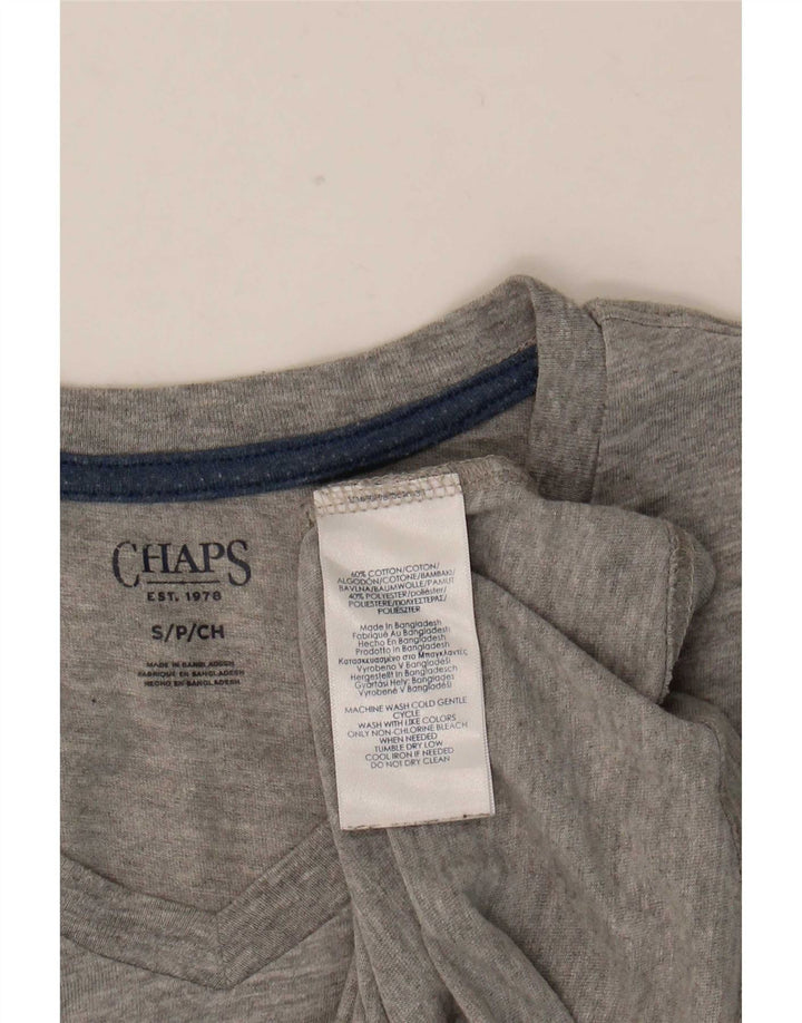 Chaps Γυναικείο T-Shirt Top UK 10 Small Grey Flecked Cotton