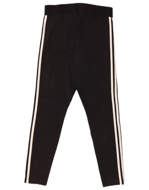 Γυναικείο κολάν Adidas UK 12/14 Μεσαίο μαύρο βαμβακερό