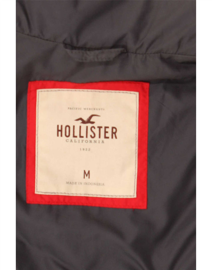 Hollister Γυναικείο padded Gilet UK 12 Medium Grey Polyester