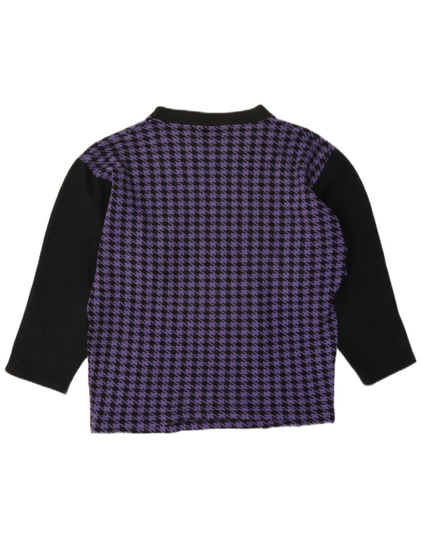 Γυναικείο τοπ Gymnasium μακρυμάνικο UK 14 Medium Purple Houndstooth