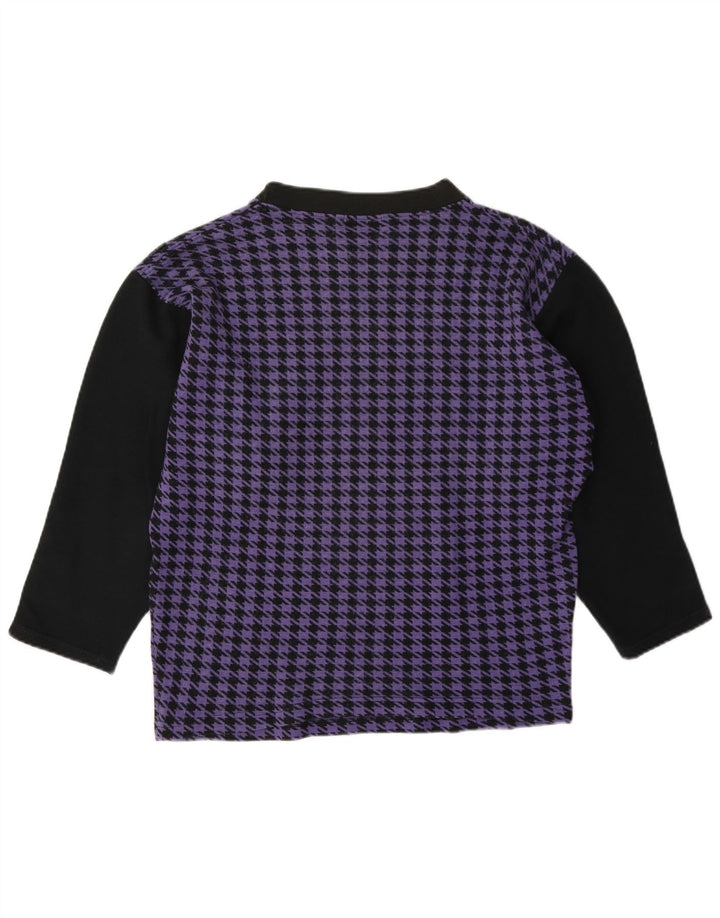 Γυναικείο τοπ Gymnasium μακρυμάνικο UK 14 Medium Purple Houndstooth