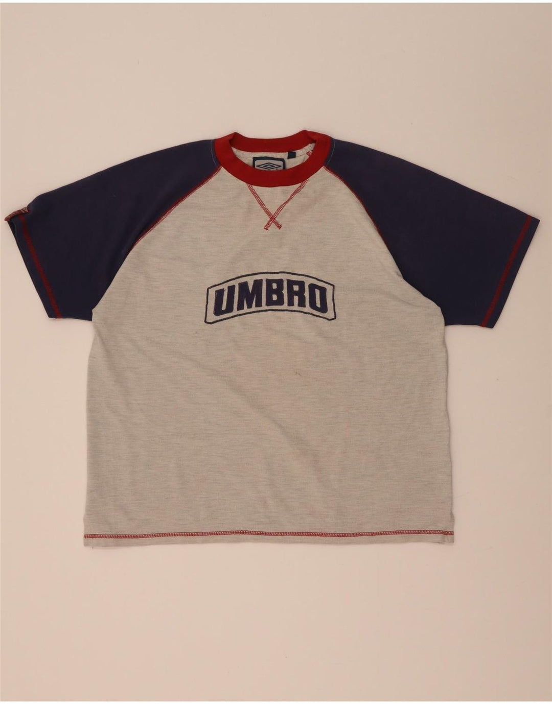 Ανδρικό γραφικό T-Shirt Umbro Top Large Grey Colourblock Πολυεστέρας