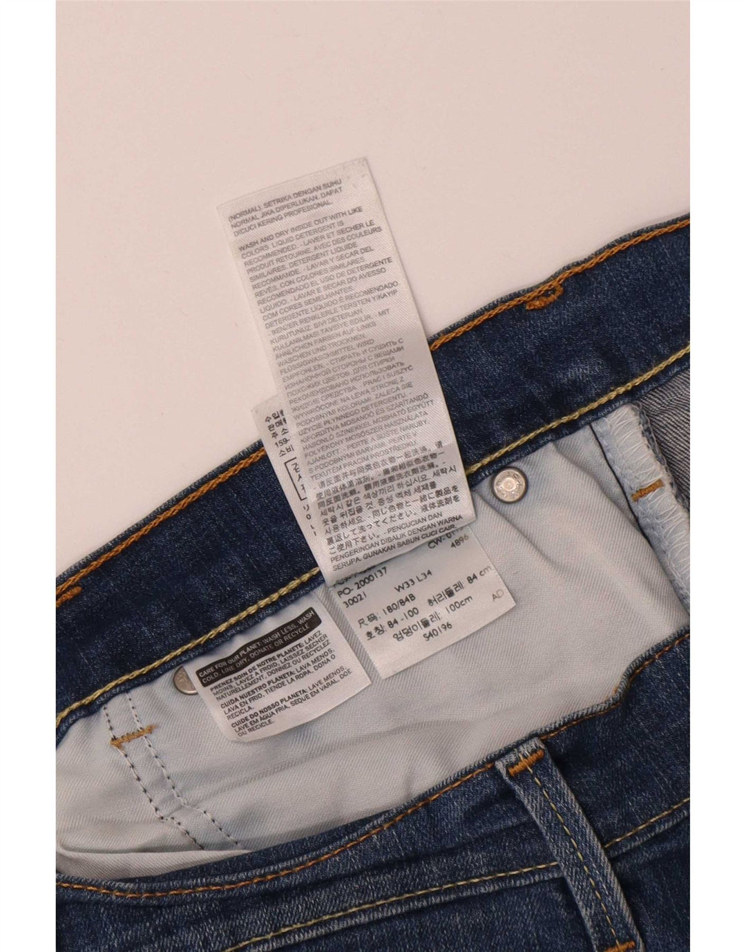 Ανδρικό τζιν Levi's Straight W33 L30 Blue Cotton