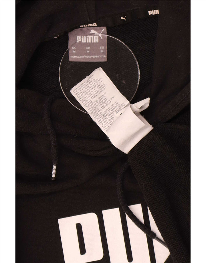 Ανδρικό γραφικό κουκούλα Puma, μεσαίο μαύρο βαμβακερό