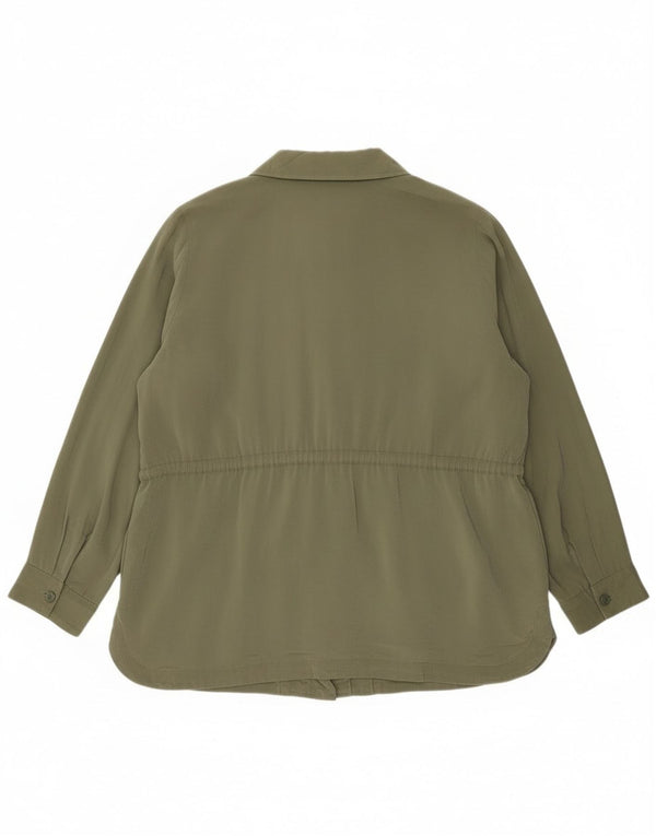 Street One γυναικείο πουκάμισο μπλούζα μπλούζα UK 20 2XL Khaki Modal